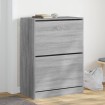 Mueble zapatero 2 cajones abatibles gris Sonoma 80x42x108 cm