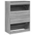 Mueble zapatero 2 cajones abatibles gris Sonoma 80x42x108