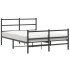 Estructura de cama con cabecero y estribo metal negro