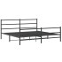 Estructura de cama con cabecero y estribo metal negro