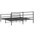 Estructura de cama con cabecero y estribo metal negro