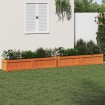 Jardineras de exterior 2 uds madera maciza de pino marrón cera