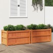 Jardineras de exterior 2 uds madera maciza de pino marrón cera