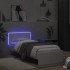 Estructura de cama con cabecero y luces LED blanco 90x200