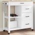 Carrito de cocina MONZA madera maciza de pino 84x40x90