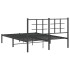 Estructura de cama con cabecero metal negro 140x190