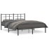 Estructura de cama con cabecero metal negro 150x200