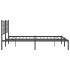 Estructura de cama con cabecero metal negro 150x200