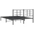 Estructura de cama con cabecero metal negro 150x200