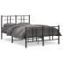 Estructura de cama cabecero y estribo metal negro 120x200