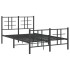 Estructura de cama cabecero y estribo metal negro 120x200