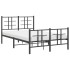 Estructura de cama cabecero y estribo metal negro 120x200