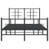 Estructura de cama cabecero y estribo metal negro 120x200