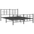 Estructura de cama cabecero y estribo metal negro 160x200