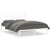 Estructura de cama de metal con cabecero blanca 140x190 cm