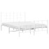 Estructura cama metal con cabecero y estribo blanco 135x190