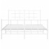 Estructura cama metal con cabecero y estribo blanco 135x190