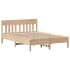 Estructura de cama con cabecero madera maciza pino 135x190