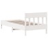 Estructura de cama con cabecero madera pino blanco 75x190