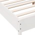 Estructura de cama con cabecero madera pino blanco 135x190