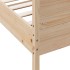 Estructura de cama con cabecero madera maciza pino 100x200