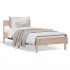 Estructura de cama con cabecero madera maciza pino 75x190