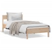 Estructura de cama con cabecero madera maciza pino 75x190 cm