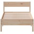 Estructura de cama con cabecero madera maciza pino 75x190