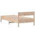 Estructura de cama con cabecero madera maciza pino 75x190