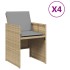 Sillones jardín con cojines 4 uds ratán sintético beige