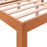 Estructura cama con cabecero madera pino marrón cera 140x190