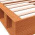 Estructura de cama madera maciza de pino marrón cera 90x190