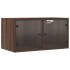 Mueble pared puertas vidrio 2 uds roble marrón 68,5x37x35