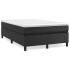 Cama box spring con colchón cuero sintético negro 120x190