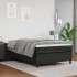 Cama box spring con colchón cuero sintético negro 120x190