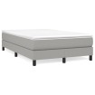 Cama box spring con colchón tela gris claro 120x190 cm