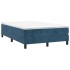 Cama box spring con colchón terciopelo azul oscuro 120x190