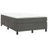 Cama box spring con colchón terciopelo gris oscuro 120x190