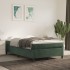 Cama box spring con colchón terciopelo verde oscuro 120x190