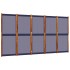 Biombo divisor de 5 paneles azul oscuro 350x180