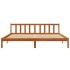 Estructura de cama madera maciza pino marrón cera 180x200