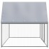 Gallinero de acero galvanizado plateado y gris 3x2x2