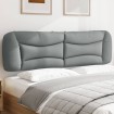 Cabecero de cama acolchado tela gris claro 180 cm