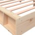 Estructura de cama madera maciza de pino 180x200