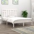 Estructura de cama madera maciza de pino blanca 150x200