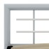 Estructura de cama de metal gris y blanco 140x200