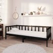 Sofá cama de madera maciza de pino negro 90x200 cm