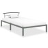 Estructura de cama de metal gris 100x200