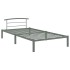 Estructura de cama de metal gris 100x200