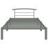 Estructura de cama de metal gris 100x200